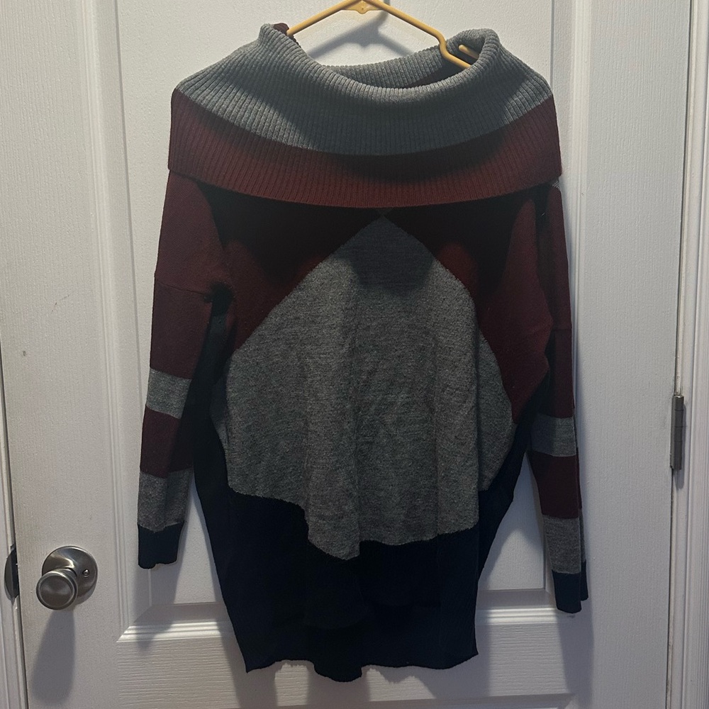 Small Staccato Cowl Neck Sweater